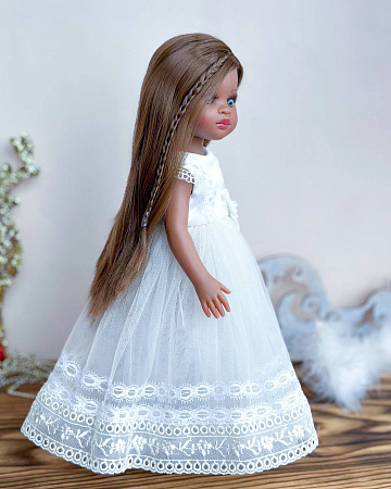 Платье бальное  на куклу Paola Reina 33 см, кремовое